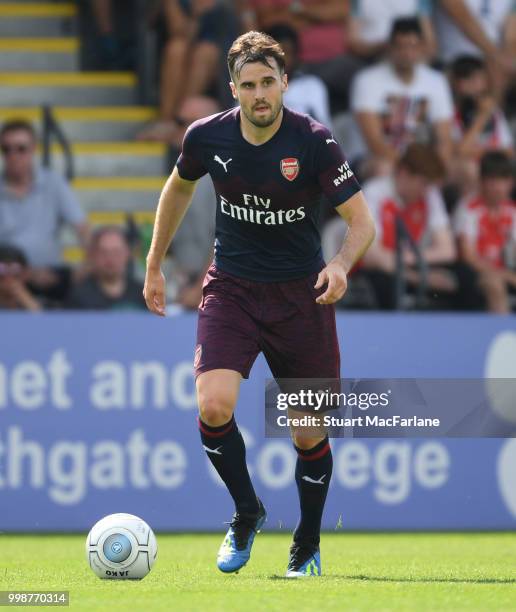 Carl Jenkinson of Arsenal during the pre-season friendly between Boreham Wood and Arsenal at Meadow Park on July 14, 2018 in Borehamwood, England.