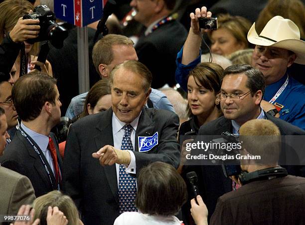 Bob Dole on the floor of the Republican National Convention on the 3rd night of the at the Excel Center in St. Paul, September 2, 2008.