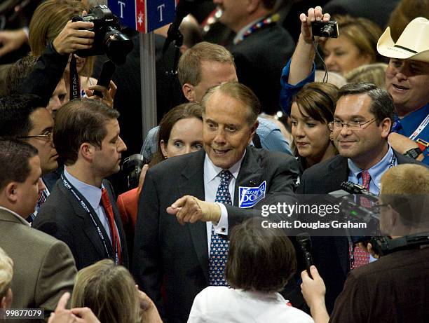 Bob Dole on the floor of the Republican National Convention on the 3rd night of the at the Excel Center in St. Paul, September 2, 2008.