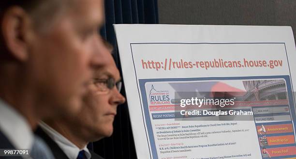 Rules Committee ranking member David Dreier, R-Calif. And Pete Sessions, R-TX., during a news conference to unveil the new House Rules Committee...