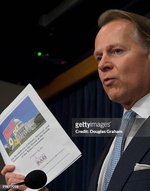 House Rules Committee ranking member David Dreier, R-Calif., during a news conference to unveil the new House Rules Committee Republican website, and...