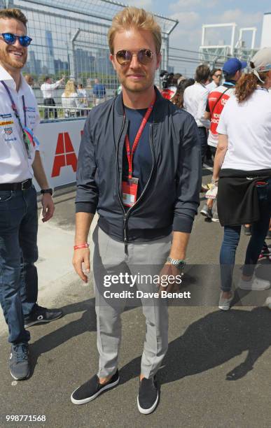 Nico Rosberg attends the Formula E 2018 Qatar Airways New York City E-Prix, the double header season finale of the 2017/18 ABB FIA Formula E...