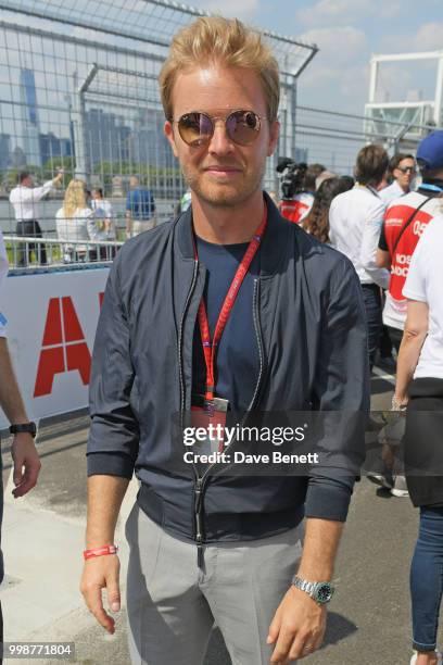 Nico Rosberg attends the Formula E 2018 Qatar Airways New York City E-Prix, the double header season finale of the 2017/18 ABB FIA Formula E...