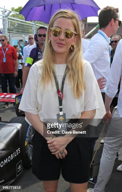 Ellie Goulding attends the Formula E 2018 Qatar Airways New York City E-Prix, the double header season finale of the 2017/18 ABB FIA Formula E...