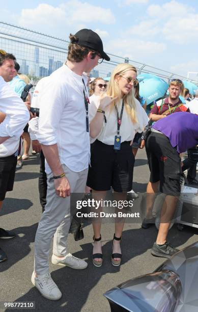 Caspar Jopling and Ellie Goulding attend the Formula E 2018 Qatar Airways New York City E-Prix, the double header season finale of the 2017/18 ABB...