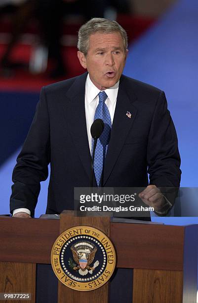 President George W. Bush the 2004 Republican National Convention in New York City.