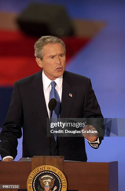 President George W. Bush during the 2004 Republican National Conventions in New York City.