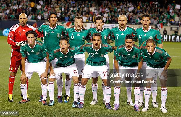 The starting 11 for Mexico Oscar Perez, Juan Carlos Valenzuela, Gerardo Torrado, Israel Castro, Adolfo Bautista, Hector Moreno and Efrain Juarez,...