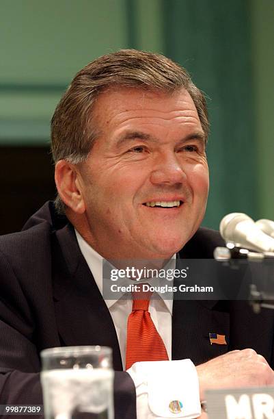 Secretary of Homeland Security, Tom Ridge, during the Senate Commerce, Science and Transportation Committee Full committee hearing on transportation...