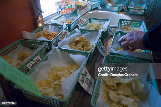 The Route 11 potato chip factory in Middletown Virginia where all the products are hand-cooked. The showroom is a free for all in chip tasting and...