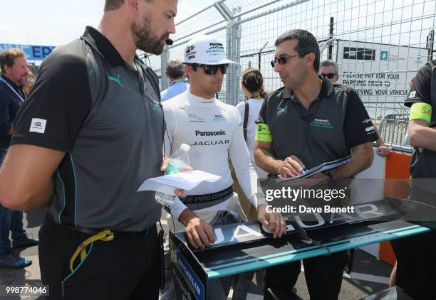 Nelson Piquet Jr attends the Formula E 2018 Qatar Airways New York City E-Prix, the double header season finale of the 2017/18 ABB FIA Formula E...