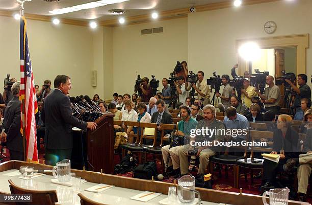 Billy Tauzin, R-LA., during a press conference on the congressional inquiry into Martha Stewart's controversial sale of ImClone, Inc. Stock.