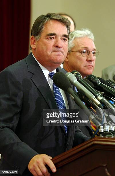 Billy Tauzin, R-LA., and James Greenwood, R-PA., during a press conference on the congressional inquiry into Martha Stewart's controversial sale of...