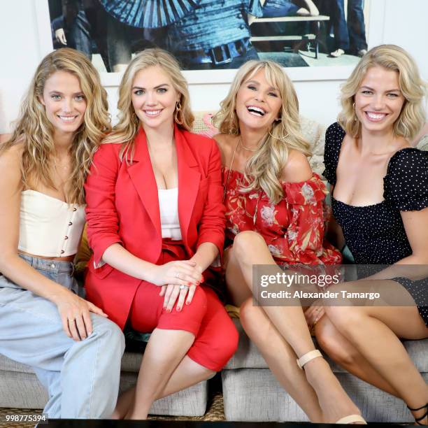 Kate Bock, Kate Upton, Christie Brinkley and Hailey Clauson attend the 2018 Sports Illustrated Swimsuit Casting Call at PARAISO during Miami Swim...