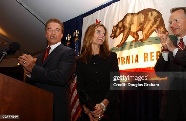 Governor-Elect Arnold Schwarzenegger and his wife Maria Shriver thank David Dreier and his California colleagues for hosting a reception to welcome...