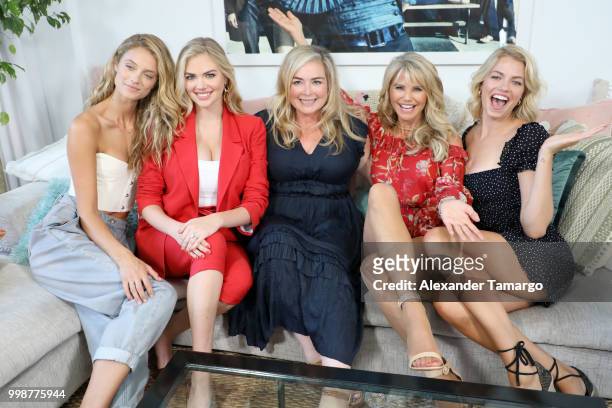 Kate Bock, Kate Upton, MJ Day, Christie Brinkley and Hailey Clauson attend the 2018 Sports Illustrated Swimsuit Casting Call at PARAISO during Miami...