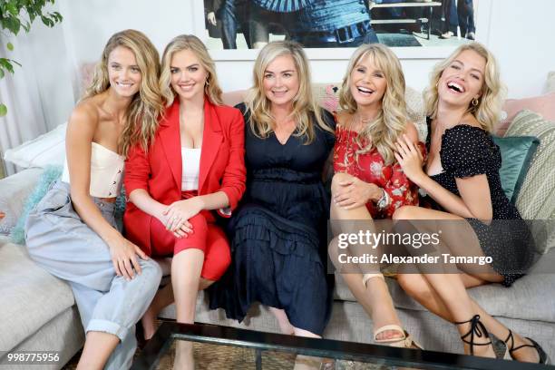 Kate Bock, Kate Upton, MJ Day, Christie Brinkley and Hailey Clauson attend the 2018 Sports Illustrated Swimsuit Casting Call at PARAISO during Miami...