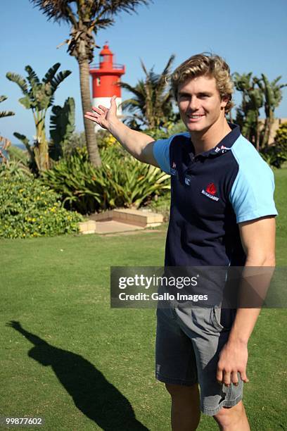 Berrick Barnes during the Waratahs media session at Beverly Hills Hotel on May 18, 2010 in Durban, South Africa.