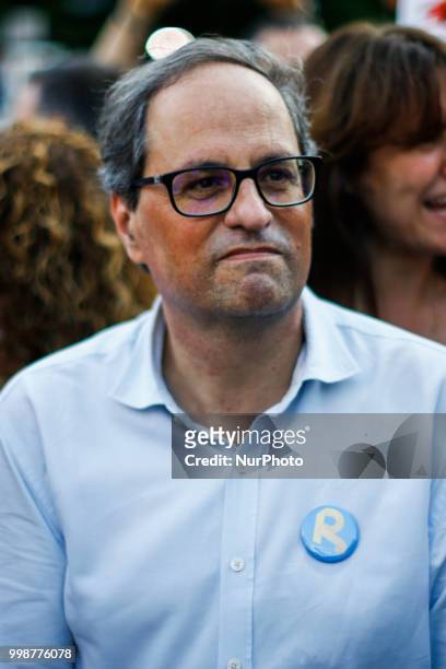 The president of Catalonia Quim Torra during the demonstration of Independence political parties and independence assosiations against the catalan...