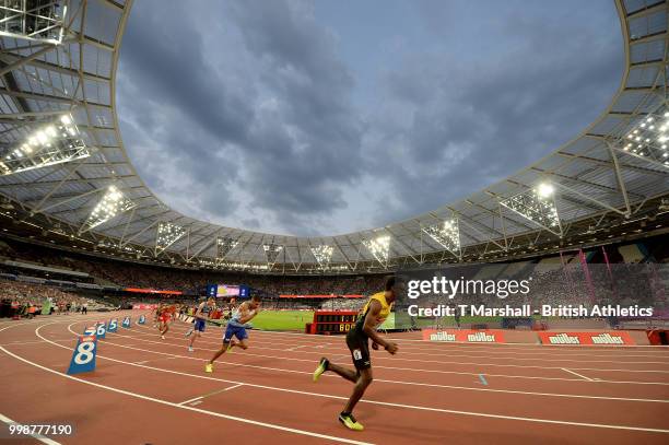 General view of the Men's 200m during day one of the Athletics World Cup London at the London Stadium on July 14, 2018 in London, England.