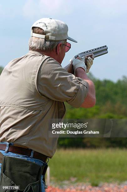 Collin Peterson during a speed shooting contest during the 10th Annual Great Congressional Shoot-Out at Prince George's Shooting Center in Glenn...