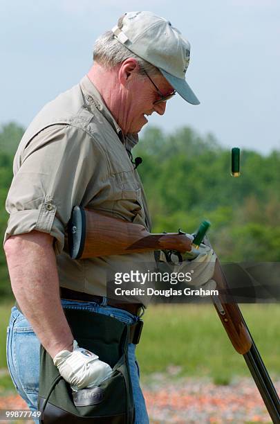 Collin Peterson during a speed shooting contest during the 10th Annual Great Congressional Shoot-Out at Prince George's Shooting Center in Glenn...