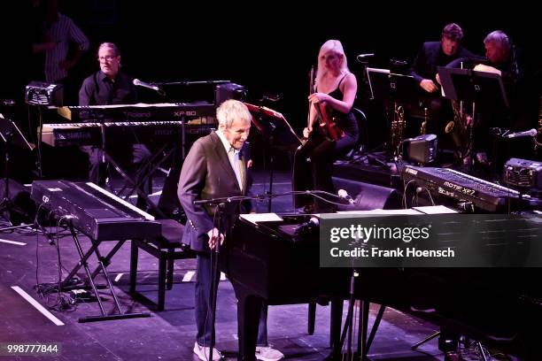 American pianist and composer Burt Bacharach performs live on stage during a concert at the Admiralspalast on July 14, 2018 in Berlin, Germany.