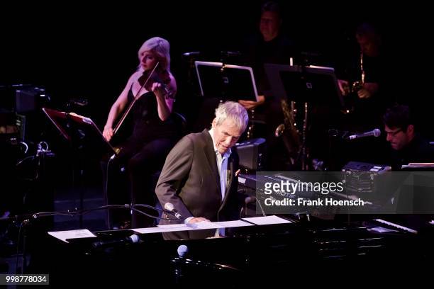 American pianist and composer Burt Bacharach performs live on stage during a concert at the Admiralspalast on July 14, 2018 in Berlin, Germany.