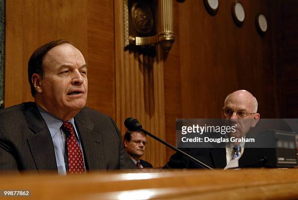 Chairman Richard Shelby and Robert Bennett during the full committee markup of S.1881, the "San Francisco Old Mint Commemorative Coin Act"; S.633,...