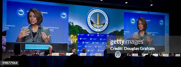 Speaker Nancy Pelosi delivered the opening remarks at the 78th Winter Meeting of the United States Conference of Mayors this at the Capital Hilton....