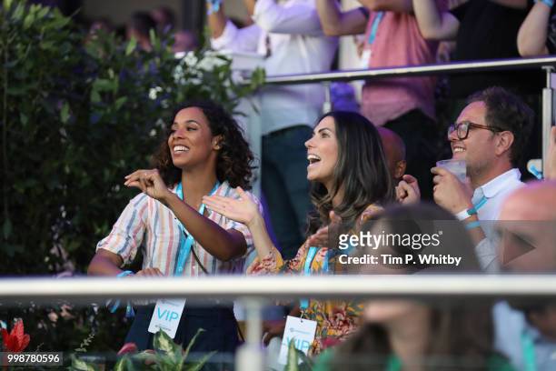 Rochelle Humes and Alan Carr attend as Barclaycard present British Summer Time Hyde Park at Hyde Park on July 14, 2018 in London, England.