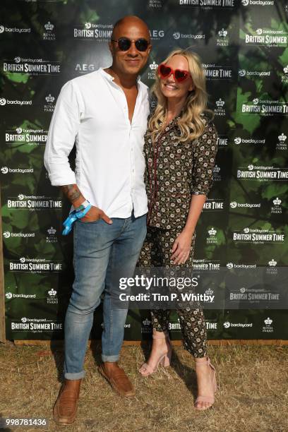 Emma Bunton and Jade Jones attend as Barclaycard present British Summer Time Hyde Park at Hyde Park on July 14, 2018 in London, England.