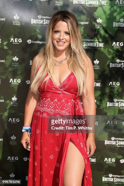 Crissie Rhodes attends as Barclaycard present British Summer Time Hyde Park at Hyde Park on July 14, 2018 in London, England.