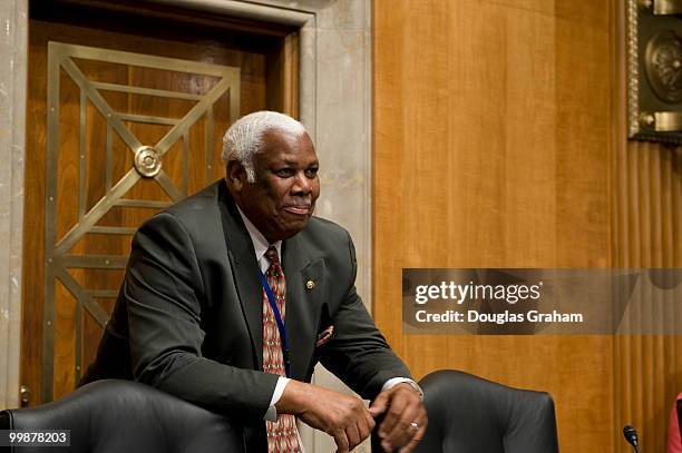 Bertie Bowman of the Senate Foreign Relations Committee talks to the media about does and don't before the start of the full committee hearing on...