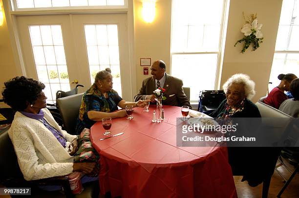 Lt. Governor of the State of Maryland, Michael S. Steele talks with residents and staff while visiting St. Paul Senior Living Center in Capitol...