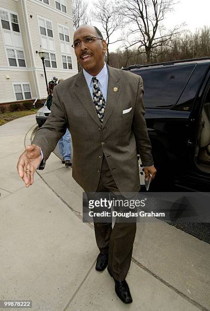 Lt. Governor of the State of Maryland, Michael S. Steele greets a well wisher in Capitol Heights Maryland.
