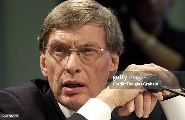 Bud Selig, commissioner, Major League Baseball during his opening statement at the Senate Commerce, Science and Transportation Committee Steroid Use...