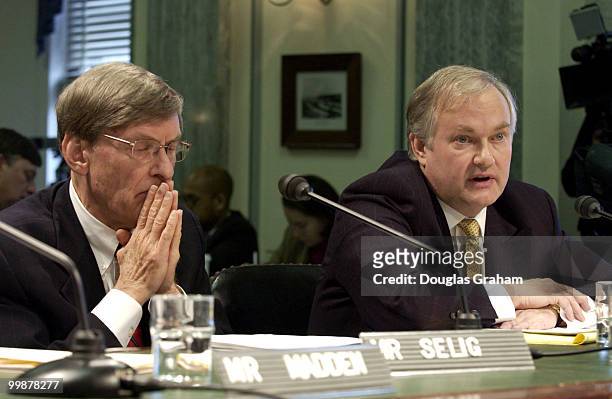 Bud Selig, commissioner, Major League Baseball and Donald Fehr, member, U.S. Olympic Committee and executive director, Major League Baseball Players...
