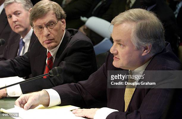 Bud Selig, commissioner, Major League Baseball and Donald Fehr, member, U.S. Olympic Committee and executive director, Major League Baseball Players...