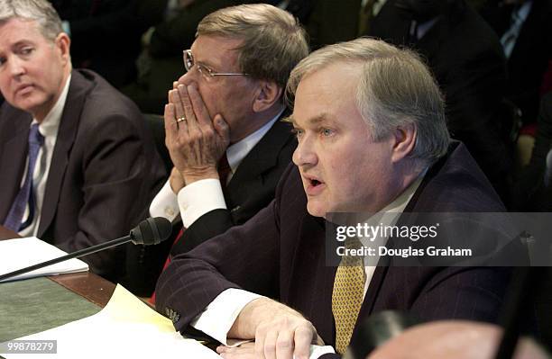 Bud Selig, commissioner, Major League Baseball and Donald Fehr, member, U.S. Olympic Committee and executive director, Major League Baseball Players...