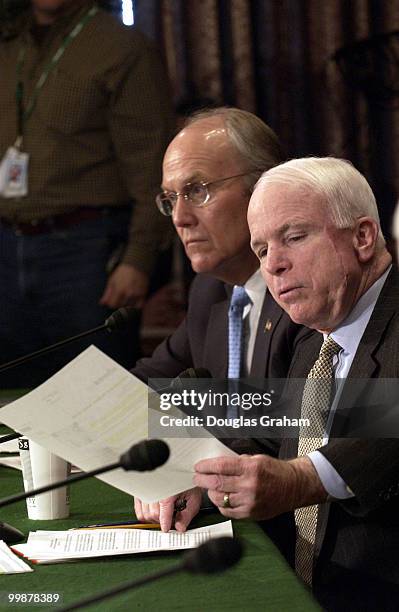 John McCain, R-Ariz., chairman, Commerce, Science and Transportation Committee; and Larry Craig, R-Idaho, chairman, Special Committee on Aging,...