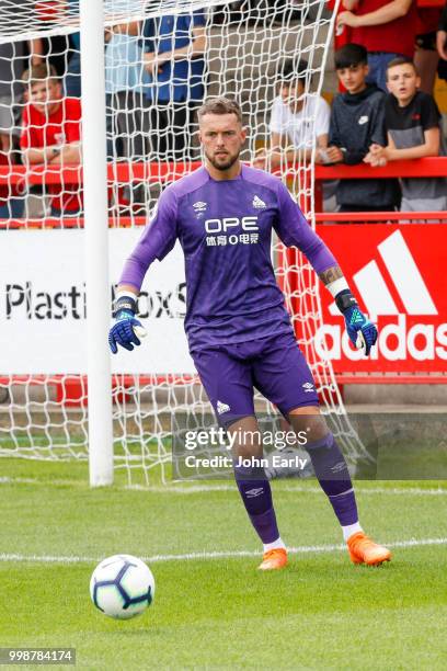 Ben Hamer of Huddersfield Town during the pre-season friendly between Accrington Stanley and Huddersfield Town at The Crown Ground,on July 14, 2018...