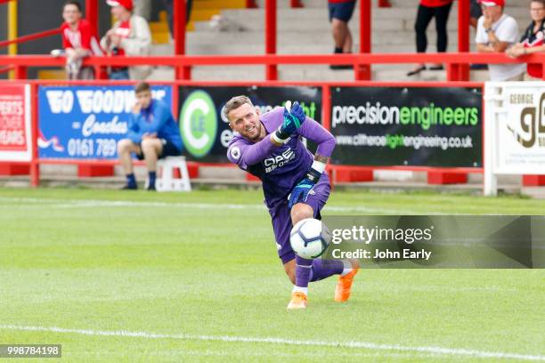 Ben Hamer of Huddersfield Town during the pre-season friendly between Accrington Stanley and Huddersfield Town at The Crown Ground,on July 14, 2018...