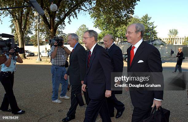 Senator Mitch McConnell, R-KY and his legal team, Ken Star, Jan Baran and Floyd Abrams make their way to the U.S. Supreme Court for oral arguments in...
