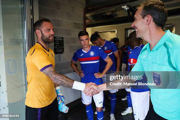 Baptiste Reynet of Toulouse during a friendly match between Toulouse and Ajaccio on July 14, 2018 in Toulouse, France.