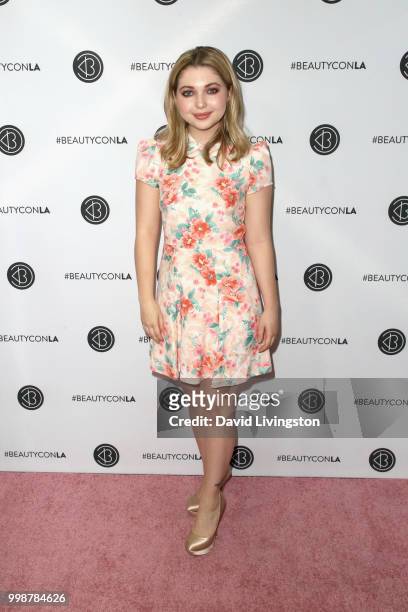 Sammi Hanratty attends the Beautycon Festival LA 2018 at the Los Angeles Convention Center on July 14, 2018 in Los Angeles, California.
