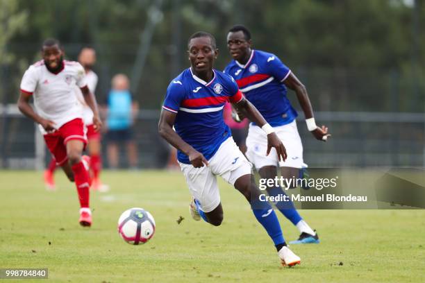 Max Alain Gradel of Toulouse during a friendly match between Toulouse and Ajaccio on July 14, 2018 in Toulouse, France.