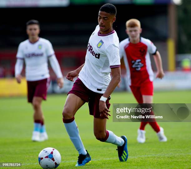 Harvey Knibbs of Aston Villa during the Pre-Season Friendly match between Kidderminster Harriers and Aston Villa at the Aggborough Stadium on July...