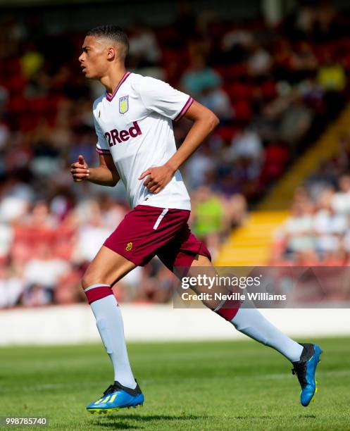 Harvey Knibbs of Aston Villa during the Pre-Season Friendly match between Kidderminster Harriers and Aston Villa at the Aggborough Stadium on July...