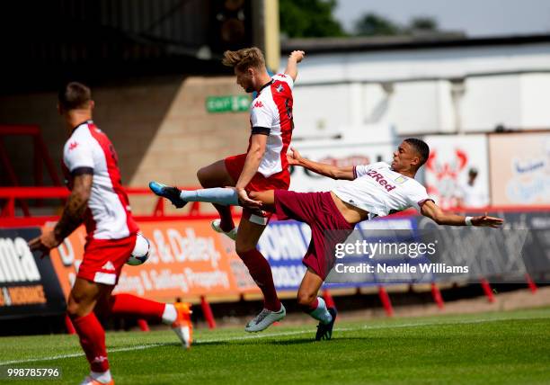 Harvey Knibbs of Aston Villa during the Pre-Season Friendly match between Kidderminster Harriers and Aston Villa at the Aggborough Stadium on July...